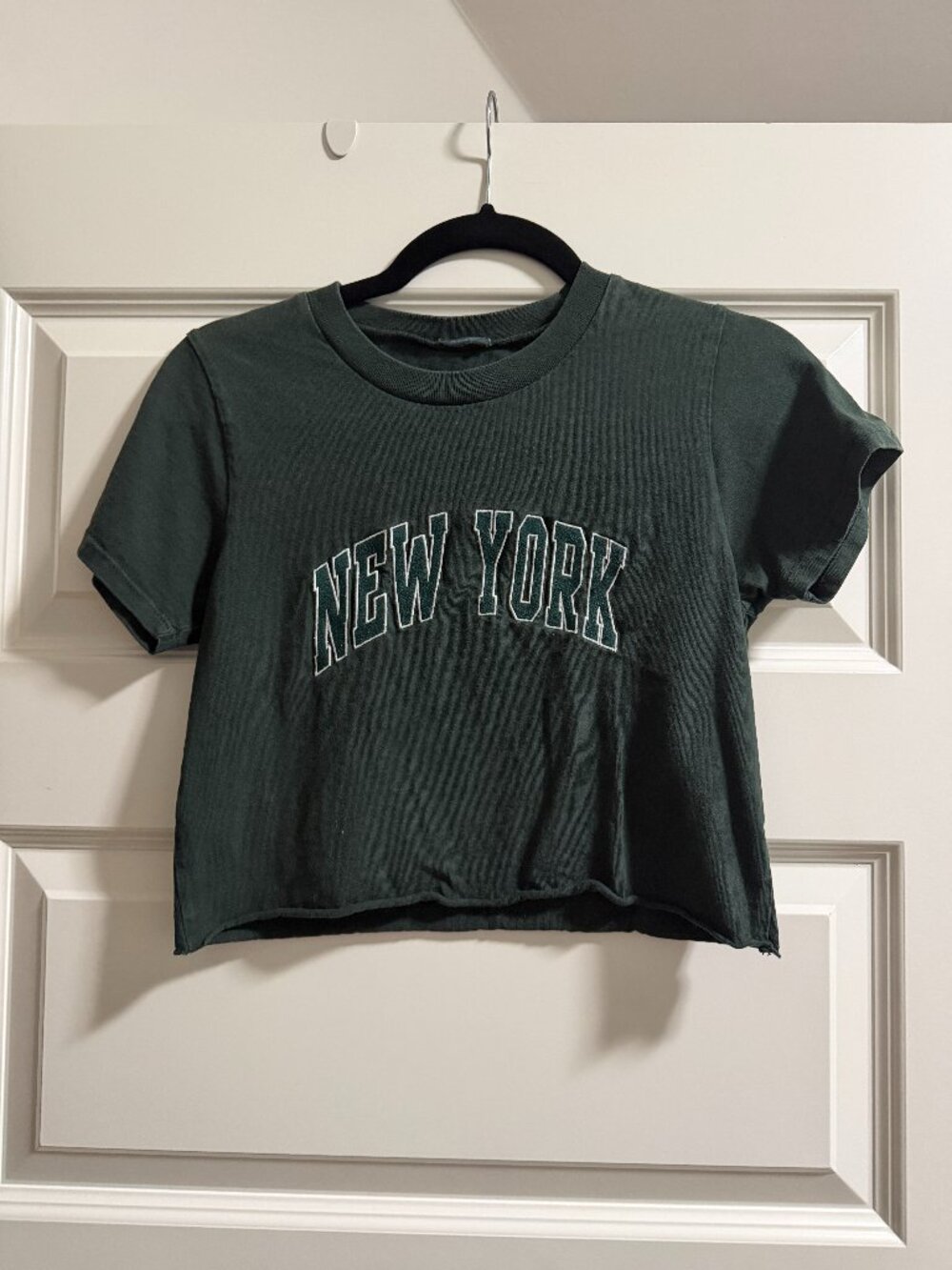 John Galt for Brandy Melville New York Dark Green Baby Tee, One Size